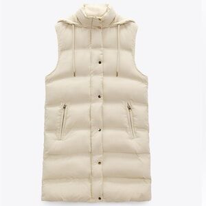 Zara Cream Puffer Vest